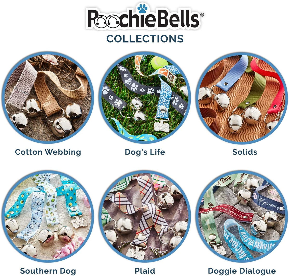Dog Door Bells for Potty Training, Quick & Easy Puppy Potty Training Method Included, Handcrafted in USA with Loud, Paw-
