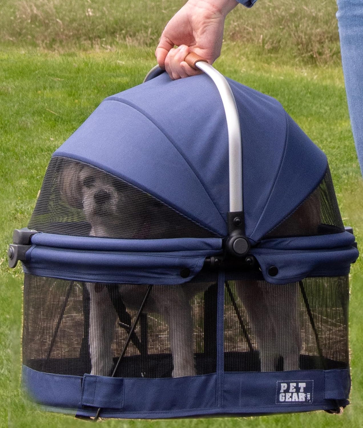 Pet Gear No-Zip View 360 Pet Carrier & Car Seat, Lava, 20"