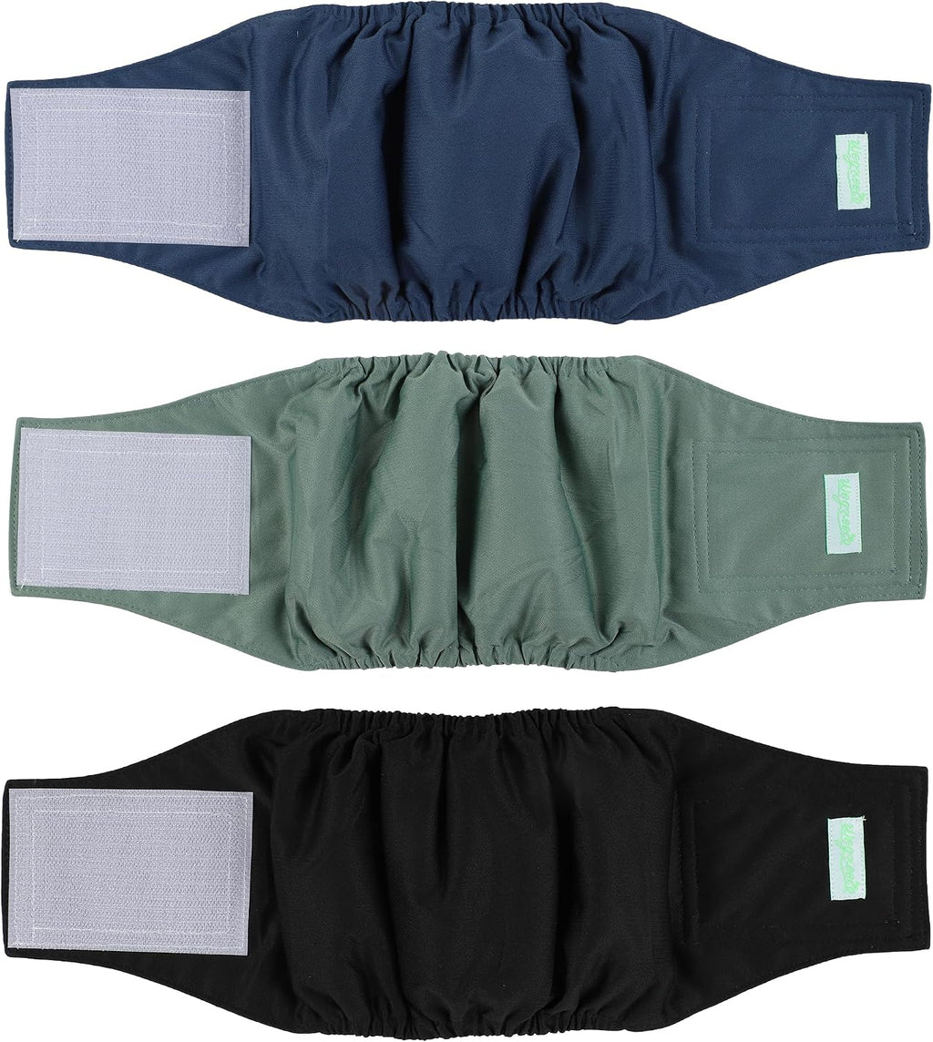 Wegreeco Washable Male Dog Belly Band - Pack of 3 - Washable Male Dog Belly Wrap, Small Doggie Dog Diapers Male for Dogg