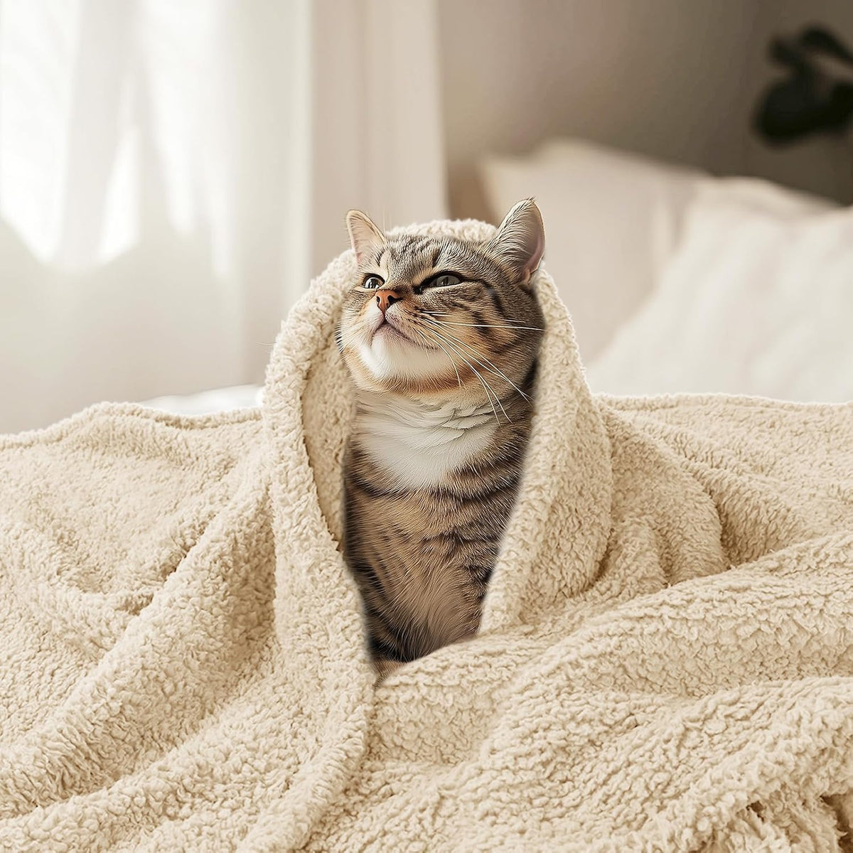 Luciphia Ultra Soft Sherpa Fleece Dog Puppy Cat Blanket for Small Pets