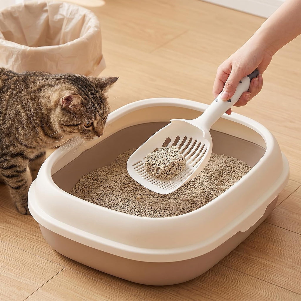 Lndip Cat Litter Scoop Plastic Kitty Poop Collector 3-Layer Mesh Design