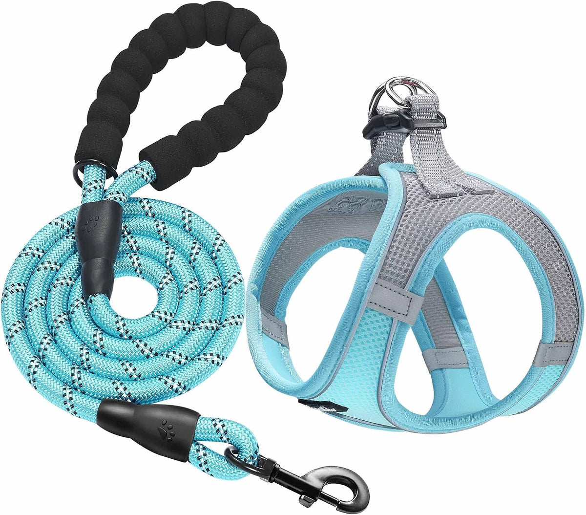haapaw Dog Harness with Leash Set, No Pull Adjustable Reflective Step-in Puppy Harness with Thickened Padded Vest for Ex