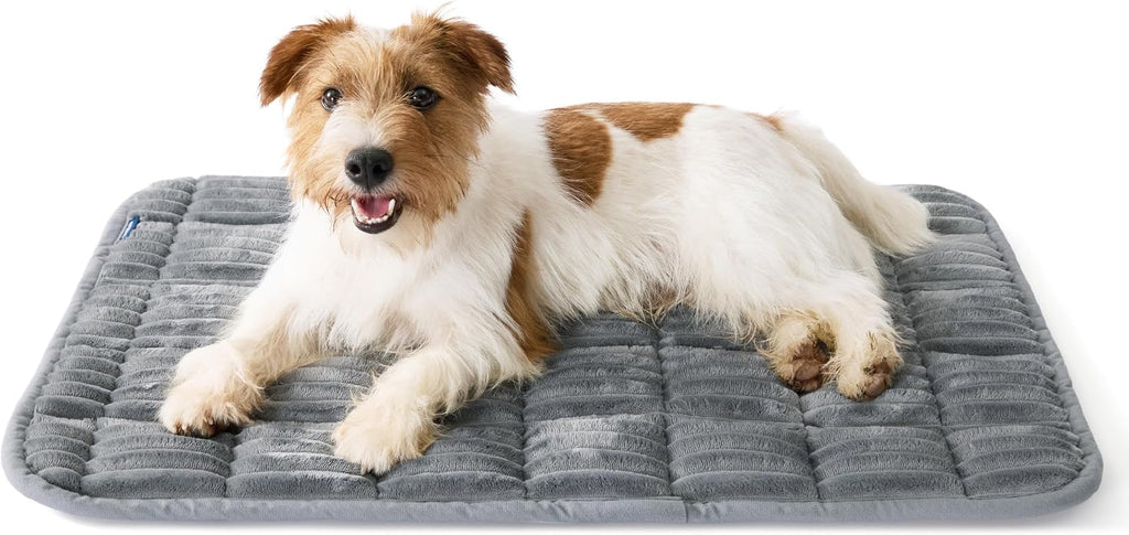 Bedsure ComfyFleece® Washable Dog Crate Pad,Soft Thin Medium Pet Mat,30"