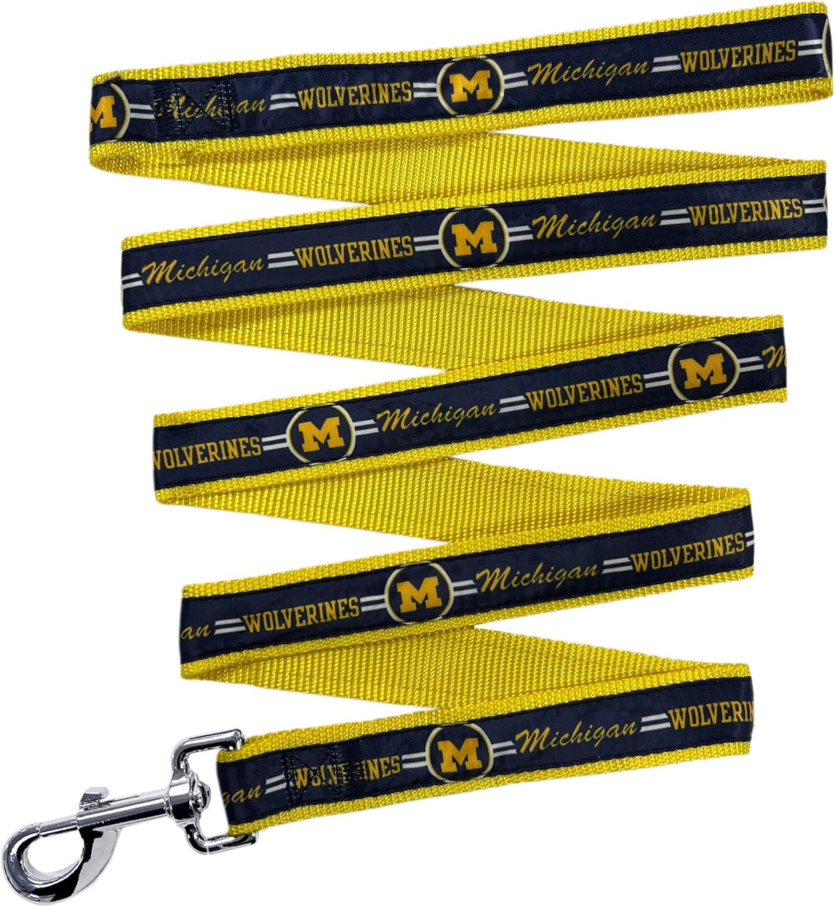 NCAA PET String, Large, Michigan Wolverines, Dog String, Shiny & Colorful String for Dogs & Cats Licensed by The NCAA, O