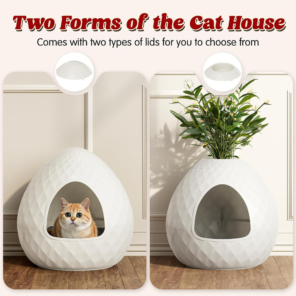 Hidden Cat Litter Box Enclosure, Plant Litter Box for Corner