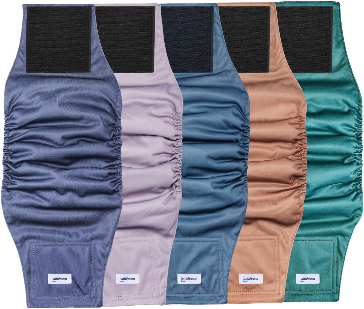 Reusable Dog Diapers Male, Premium Washable Belly Bands for Dogs, Pack of 5, High Absorbing Small Dog Wraps for Doggie &