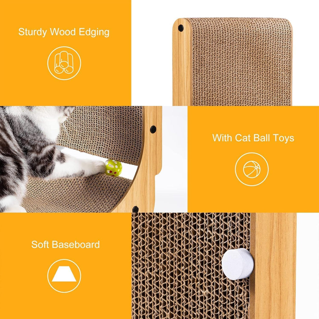 L Shape Cat Scratcher, 26.8 Inch Cat Scratchers for Indoor Cats