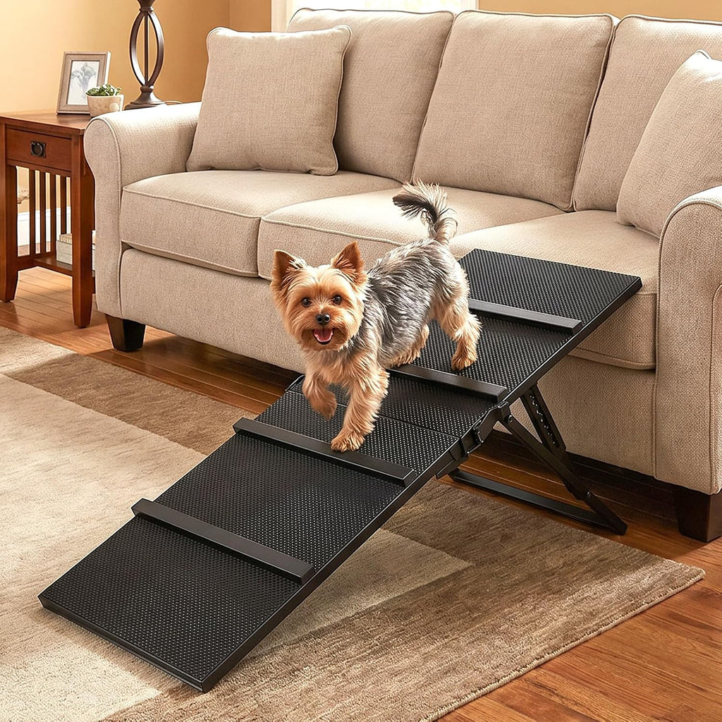 Metal Dog Ramp for Couch, Foldable Pet Ramp for Small Dogs 100 LBS