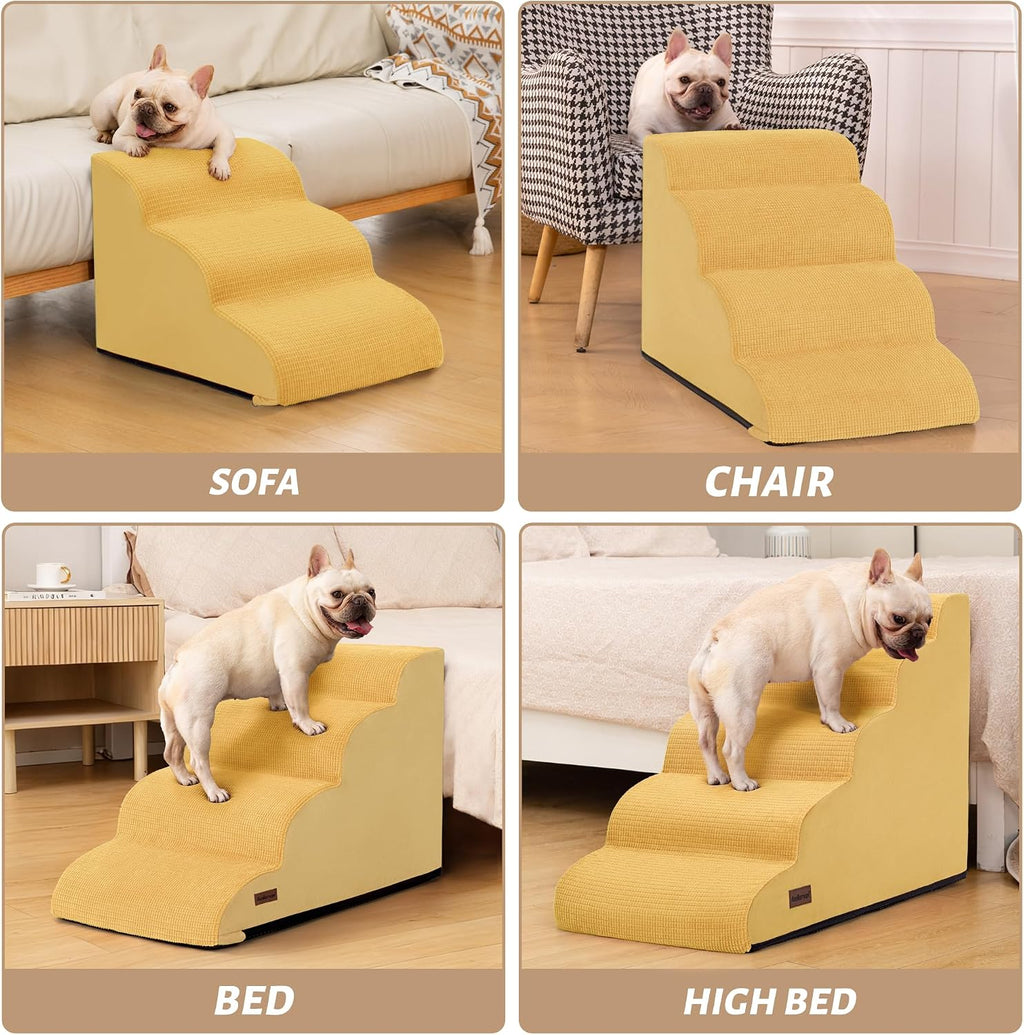 Dog Stairs for Small Dogs and Cats,3-Step Pet Ramp for Couch,Chair