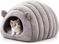 Cat Cave Bed, Orthopedic Memory Foam Anti Anxiety Cat Bed for Indoor Cats, Cozy Plush Caterpillar Tunnel Cat Bed, Non Sl