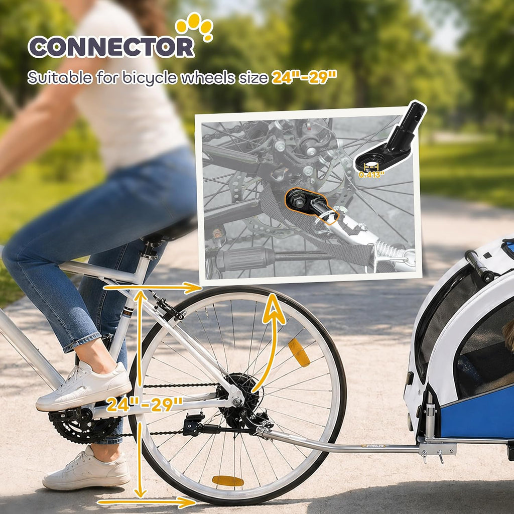 Aosom Dog Bike Trailer 2-in-1 Pet Stroller, Red