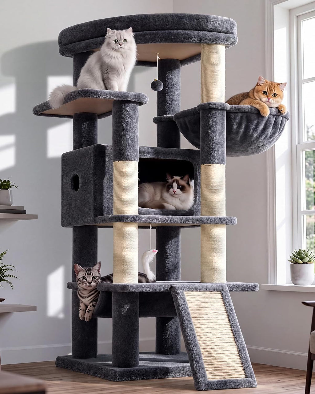 Globlazer Heavy Duty Cat Tree Tower for Indoor Cats Large Adult