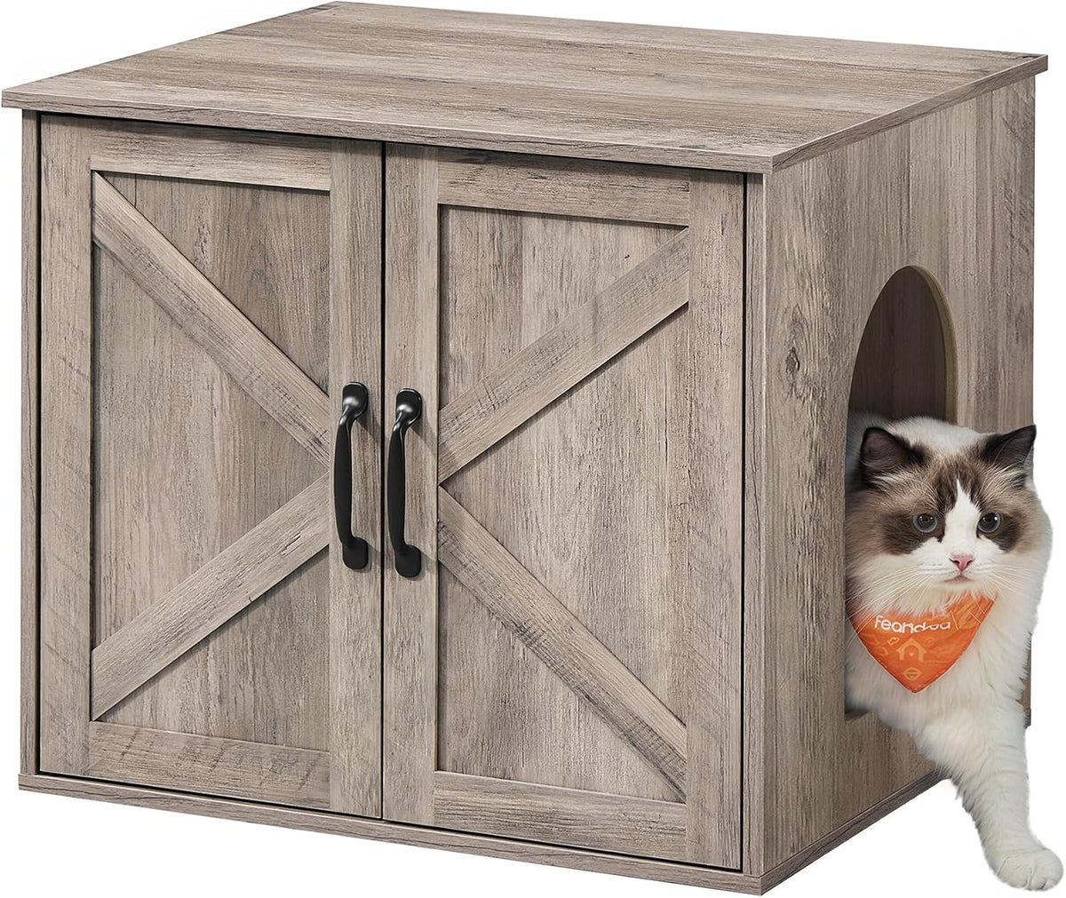 FEANDREA Cat Litter Box Enclosure, Indoor Pet House End Table
