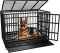 KOKOTANGS 48 Inch Heavy Duty Dog Crate Cage with Wheels, Indestructible and Escape Proof Steel Kennel Indoor for High An