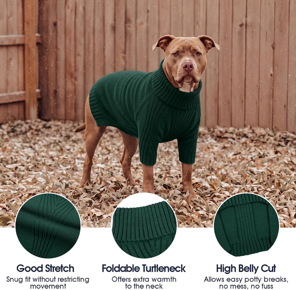 XL Dog Sweater, Winter Doggy Clothes for Medium Dogs Girl Boy