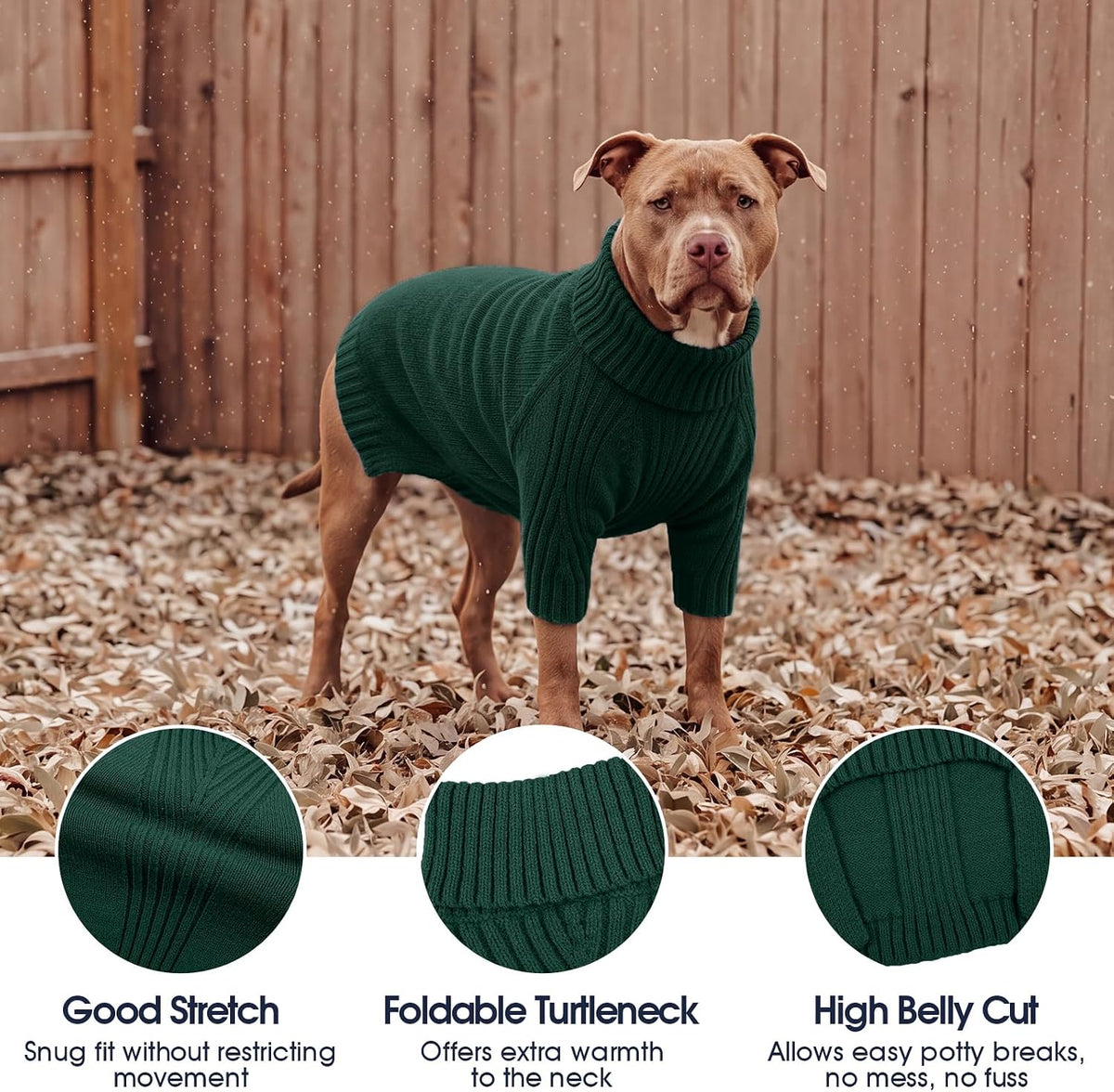 XL Dog Sweater, Winter Doggy Clothes for Medium Dogs Girl Boy