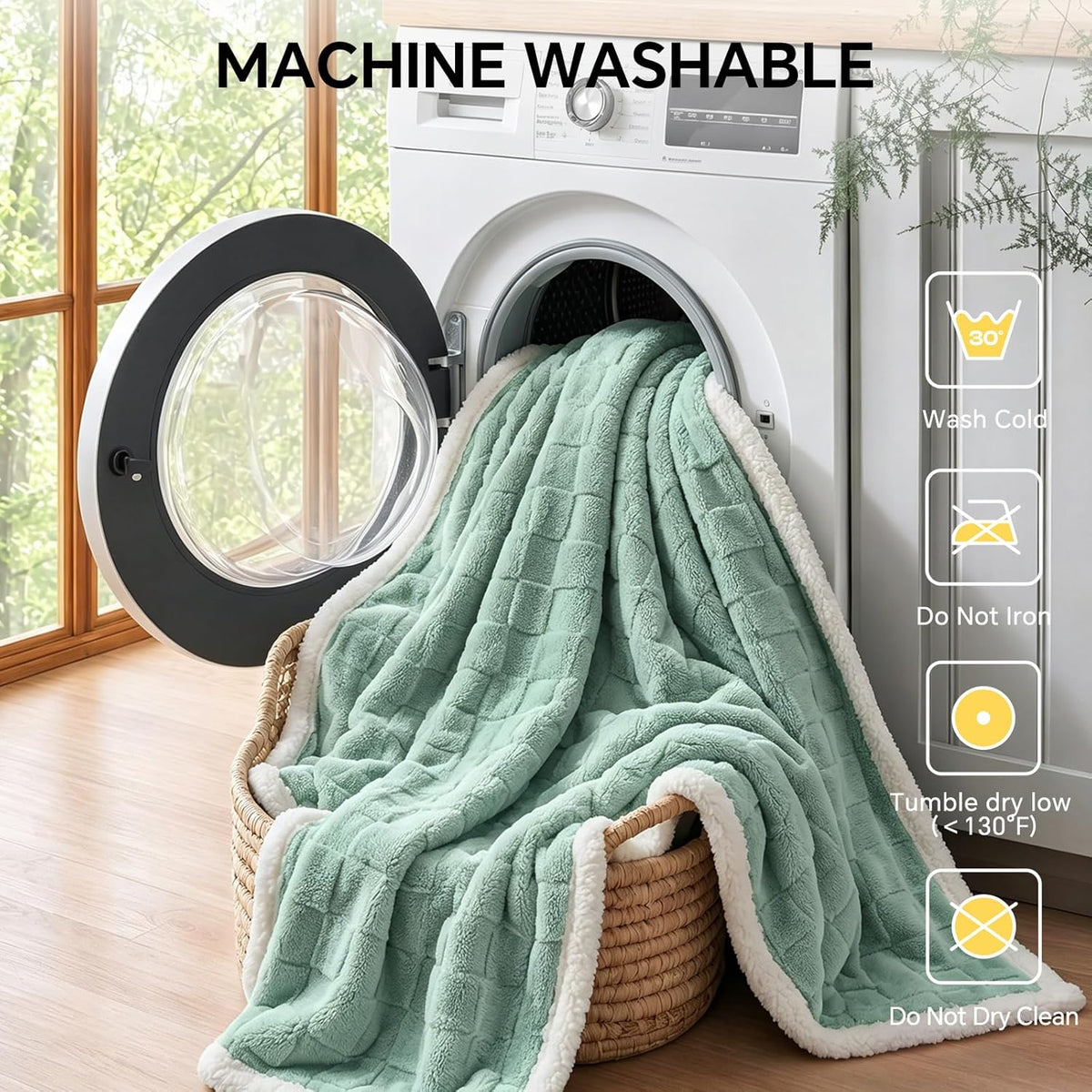 Luciphia Waterproof Dog Blanket, Reversible Fleece & Sherpa, Couch Cover
