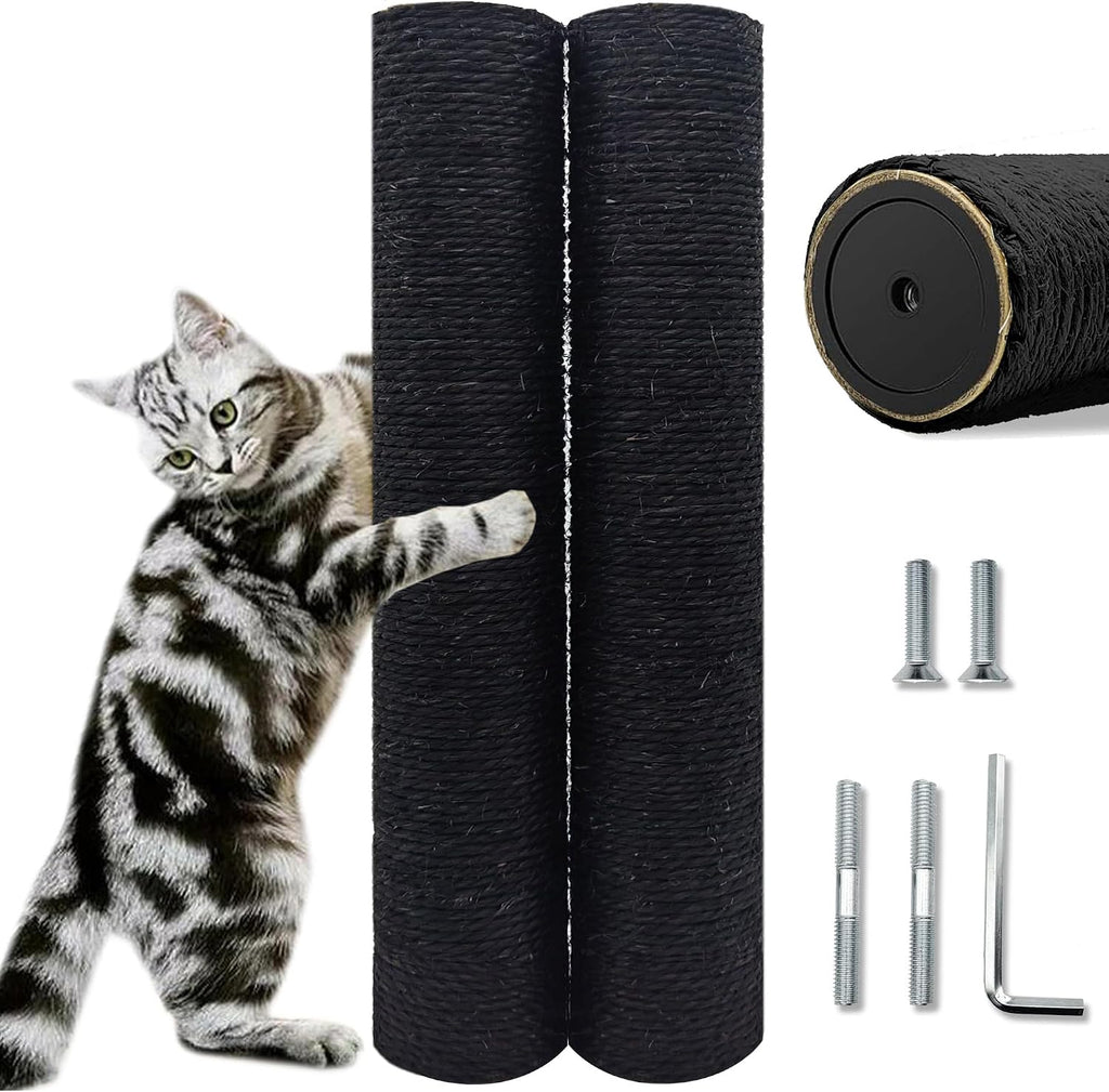 Cat Scratching Post Replacement Pole, 2 PCS 15.7in Cat Tree Replacement Post, Natural Sisal Cat Tree Replacement Parts w