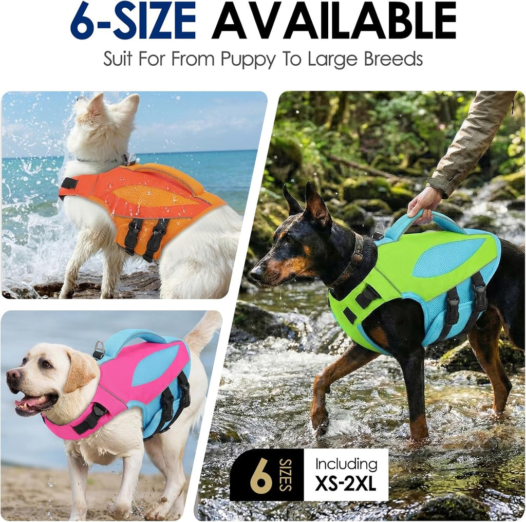 Dog Life Jacket High Buoyancy Small Dog Life Vest for Swimming, S