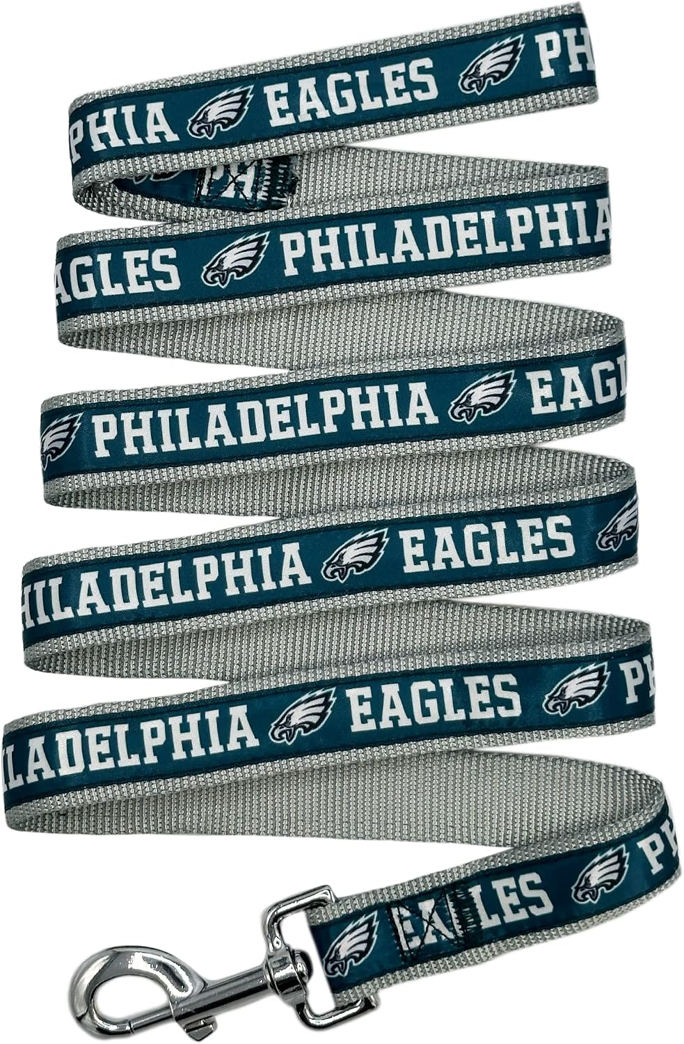 Pets First NFL Licensed Philadelphia Eagles Pet Leash, Size Large – Durable Satin Dog & Cat Walking Strap and Pet Tether
