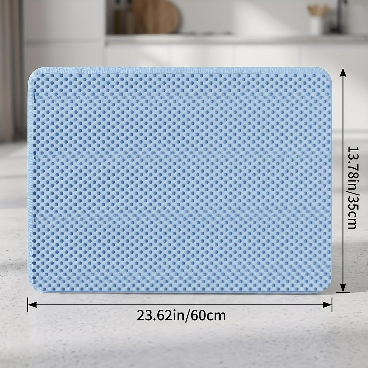 Silicone Cat Litter Mat 60x35cm, Honeycomb Double Layer Waterproof