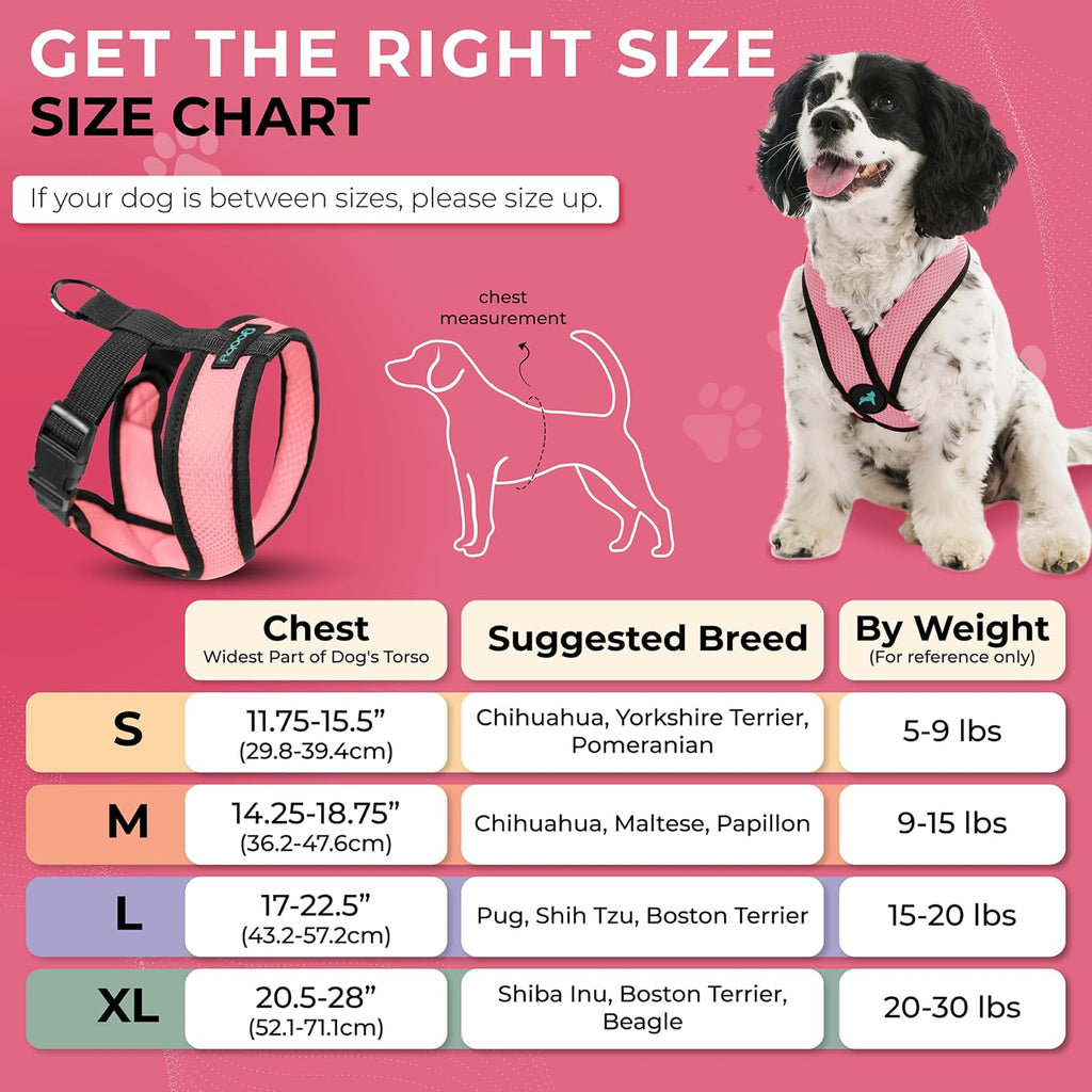 Gooby Comfort X Head-in Dog Harness, Choke-Free, Pink, Medium