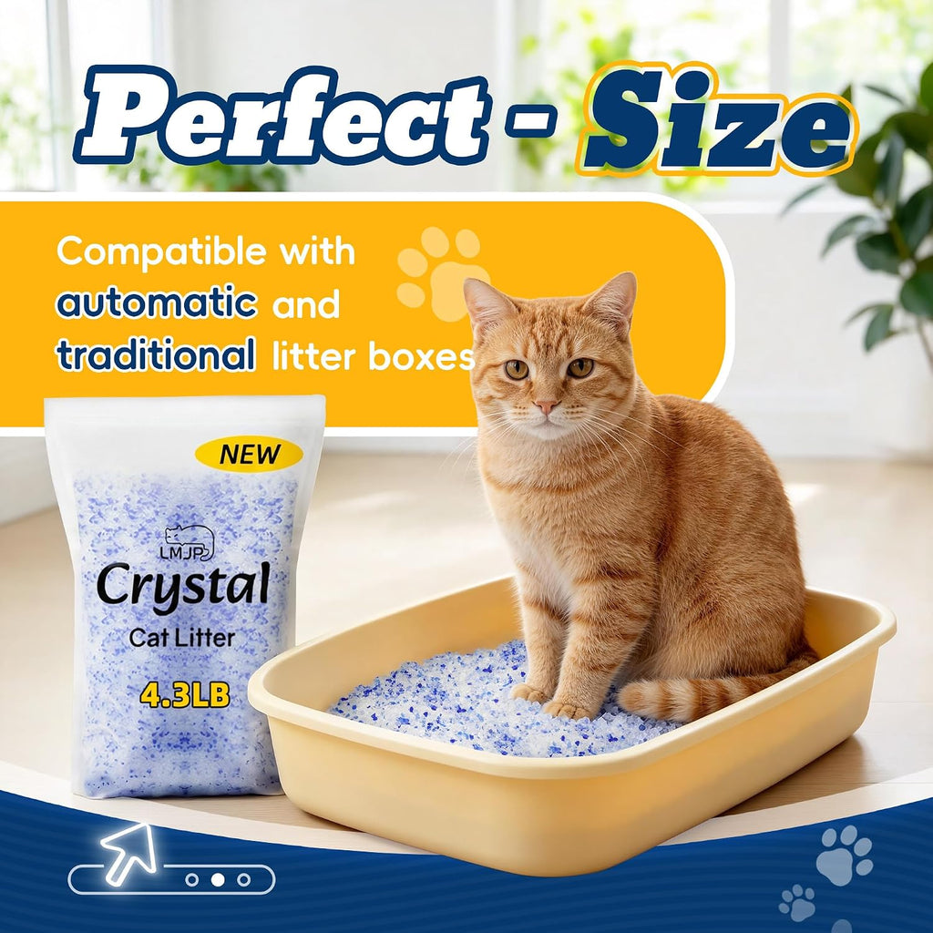 Crystal Cat Litter for Long-Lasting Odor Control, Non-Clumping, 17.2lb