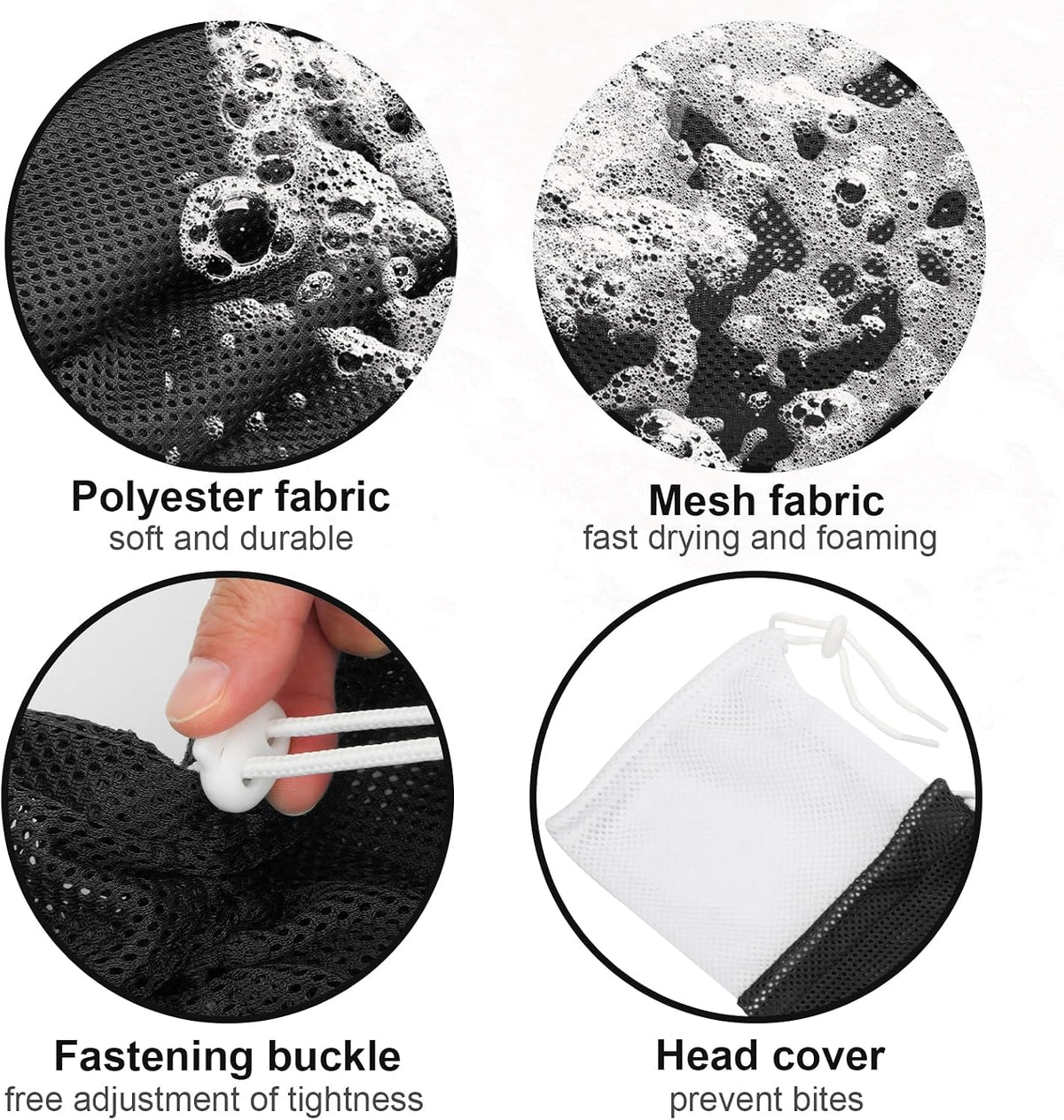 Cat Bathing Bag, Breathable Mesh Cat Shower Bag Anti Scratch Adjustable Grooming Washing Bag for Nail Trimming Soft Poly