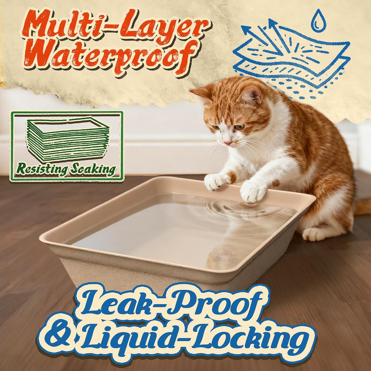 12-Pack Disposable Cat Litter Boxes: Leak-Proof & Odor-Control Cat Trays