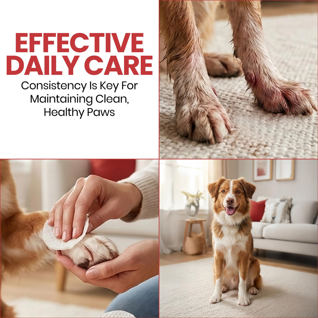 Dog Paw Wipes Antibacterial 50 Count - Antifungal Wipes for Dogs