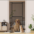 51"-87" Extra Tall Pet Gate for Cats, 29.5"-40.5" Wide Pressure Mounted No-Drilling Safety Dog Gate, Metal Walk-Thru Bar