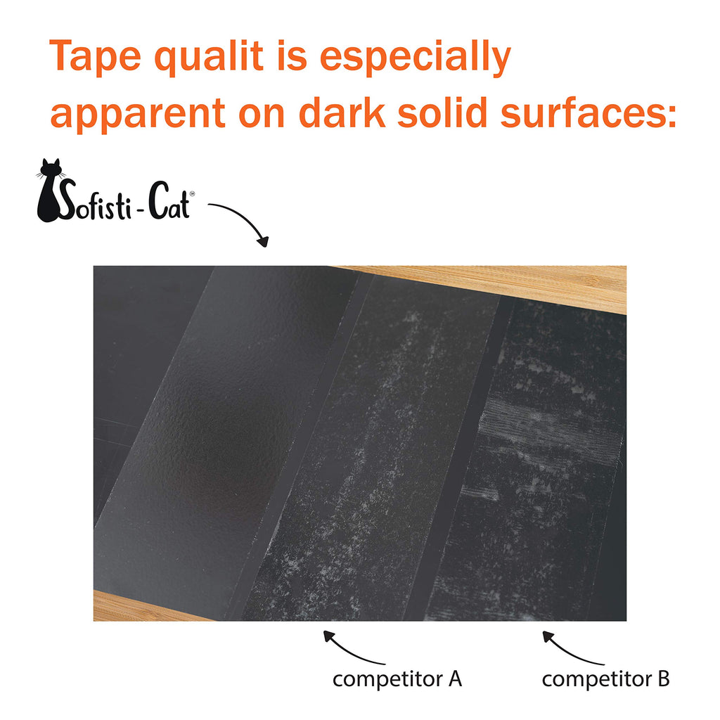 Sofisti-Cat Training Tape, Cat Tape for Furniture, Scratch Deterrent Keep Cats from Scratching Furniture with Our Double -Sided Repellent, 2.5" x 15' Roll