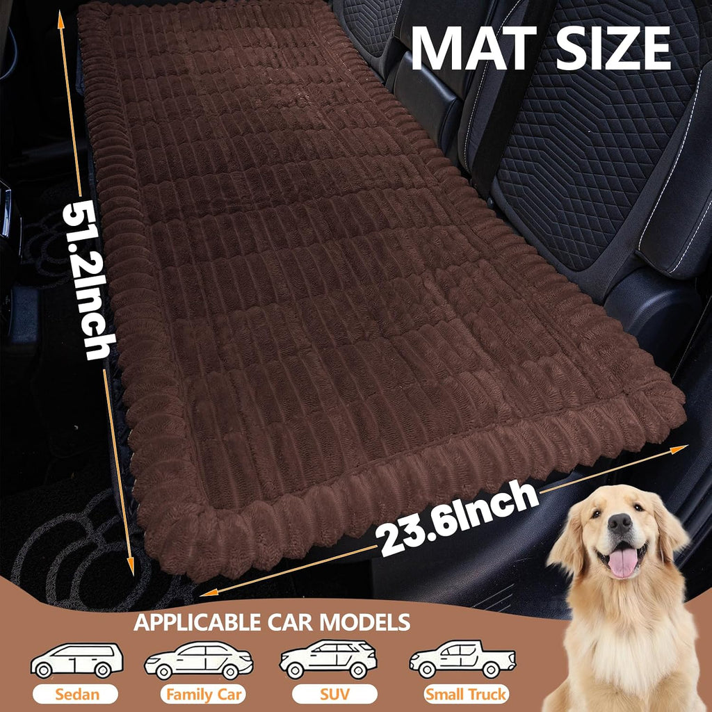 Dog Car Seat Waterproof Bed Cover Back Seat Dark Brown 23.6”x51”
