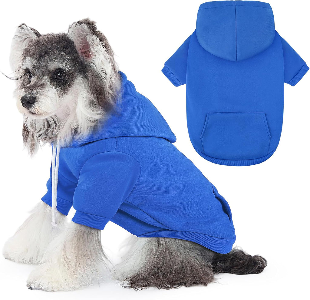Dog Basic Hoodie Soft Dog Clothes Cold Weather Sweaters for Medium Large Dogs Cozy Fabric Warm Sweatshirt with Leash Hol