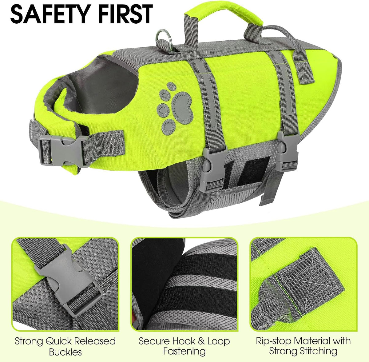XS Dog Life Jacket, Puppy Life Vest for Swimming, Cat Swim Vest
