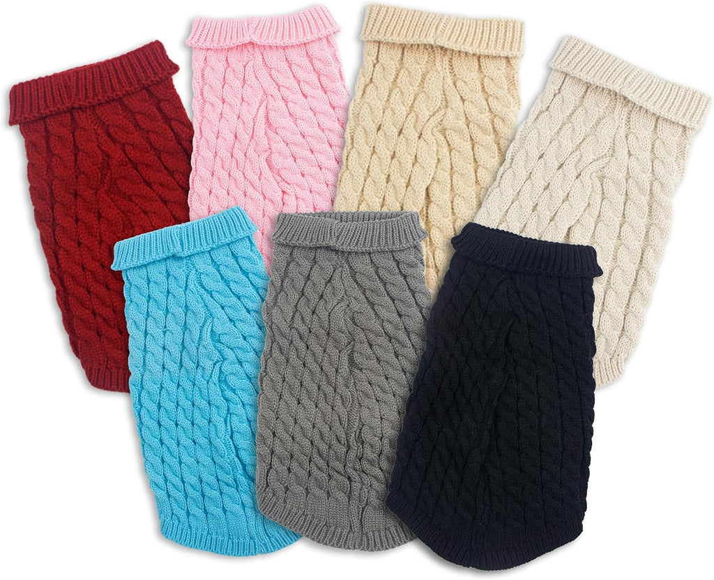 Dog Sweater, Black M Pullover Sweater, Turtleneck Knitwear, Puppy Outfits for Small and Medium Dogs, Warm Clothes for Bu
