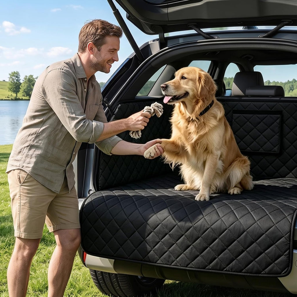 SUV Cargo Liner for Dogs, Pet Trunk Cover with Cushioned Sides