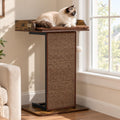 Modern Wood Cat Tree Tower for Indoor Large Adult Cats with Big Perch Bed