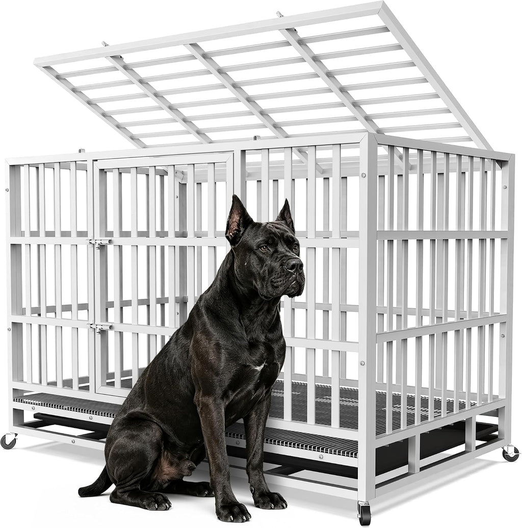 48 Inch Heavy Duty Dog Crate, Indestructible Kennel for Large Dogs