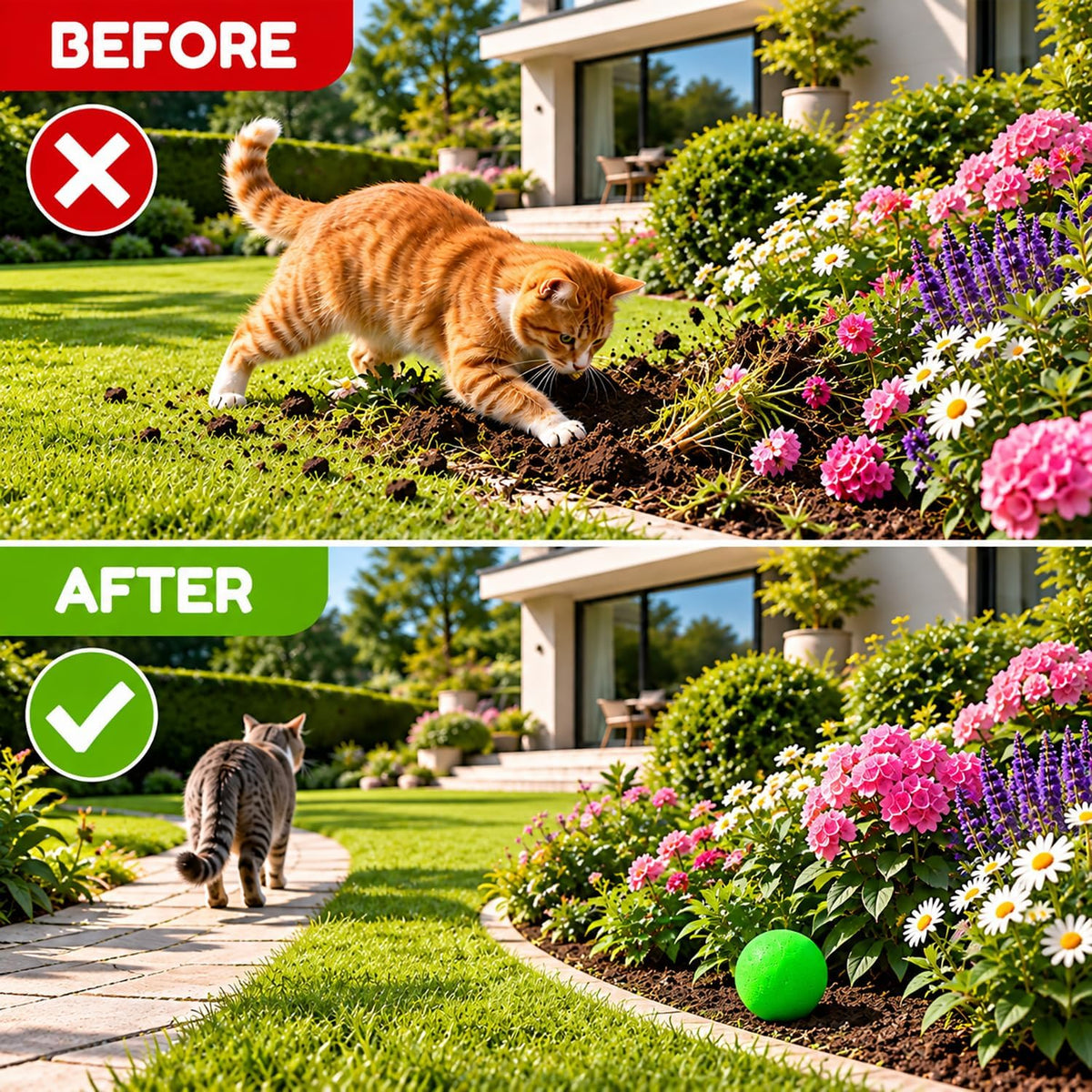 Cat Repellent Outdoor&Indoor, Cat Repellent Balls 10 Pack