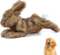 ALL FOR PAWS Rabbit Squeaky Doy Toy, Bunny Dog Toy for Medium Large Breed, Puppy Fetch Toy with Squeaker, Plush Chew Dog