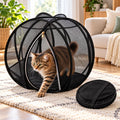 27.6 In Rolling Cat Playpen, Panoramic Cat Hamster Mesh Ball for Outside