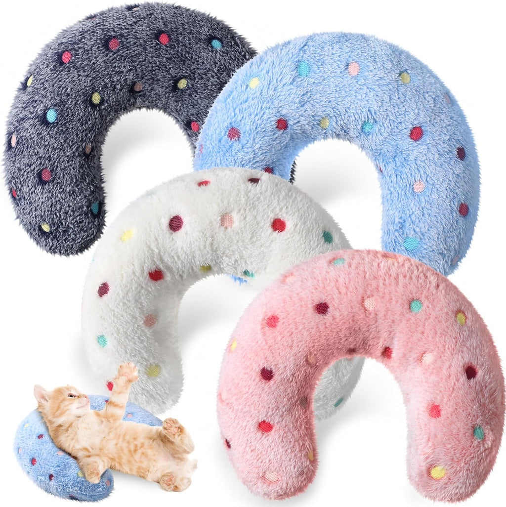 4 Pcs Cat Pillow Calming Pet Dog Neck Pillow, Paw, Medium
