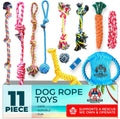 Pacific Pups Products Dog Rope Toys for Medium Dogs, 11 Pack
