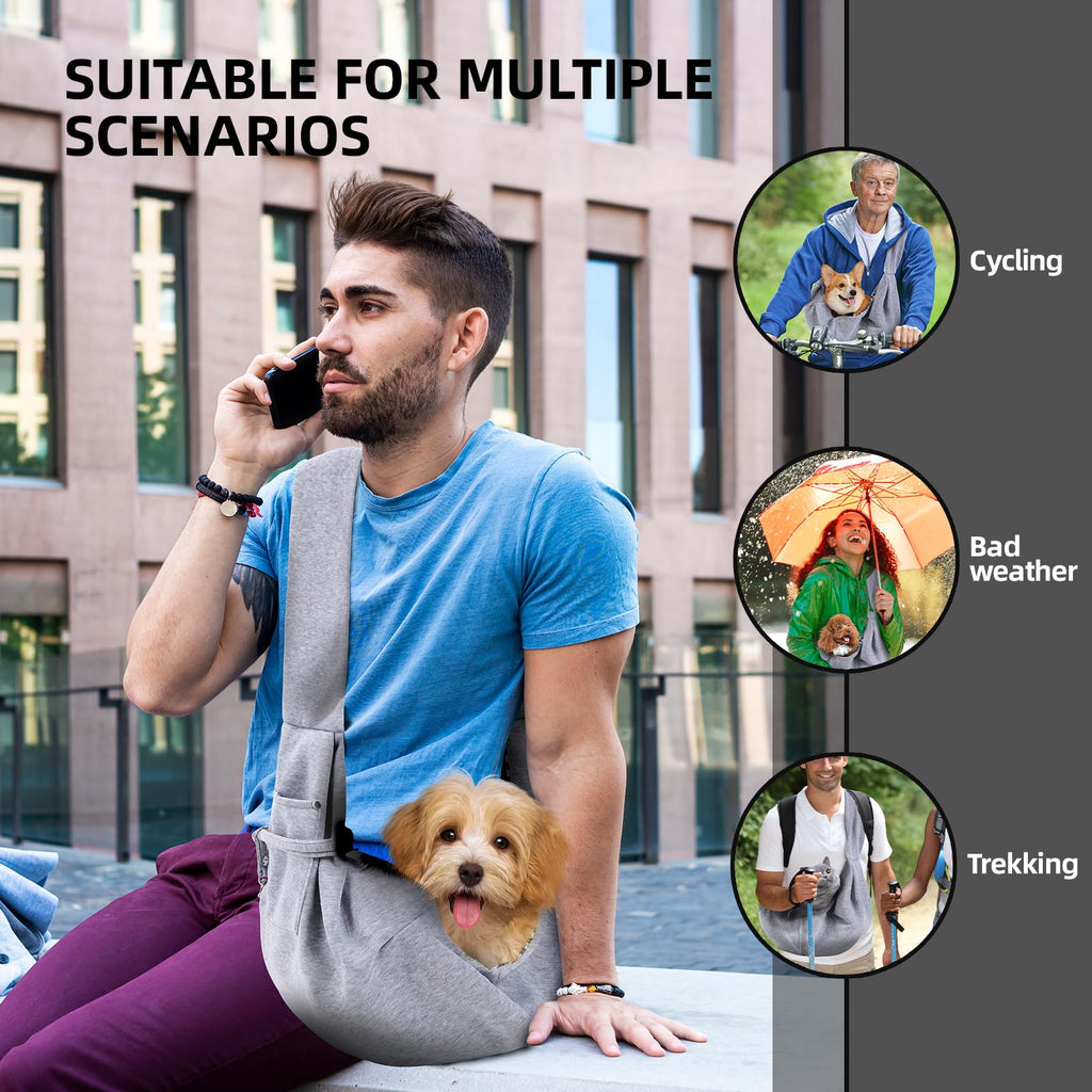 Dog and Cats Carrier Sling, Puppy Small Pet Carrier with Storage Pocket