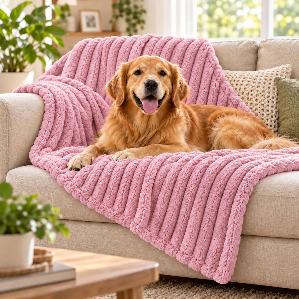 Yellow Dog Blanket Emotional Support Blanket for Dogs Soft Plush Washable