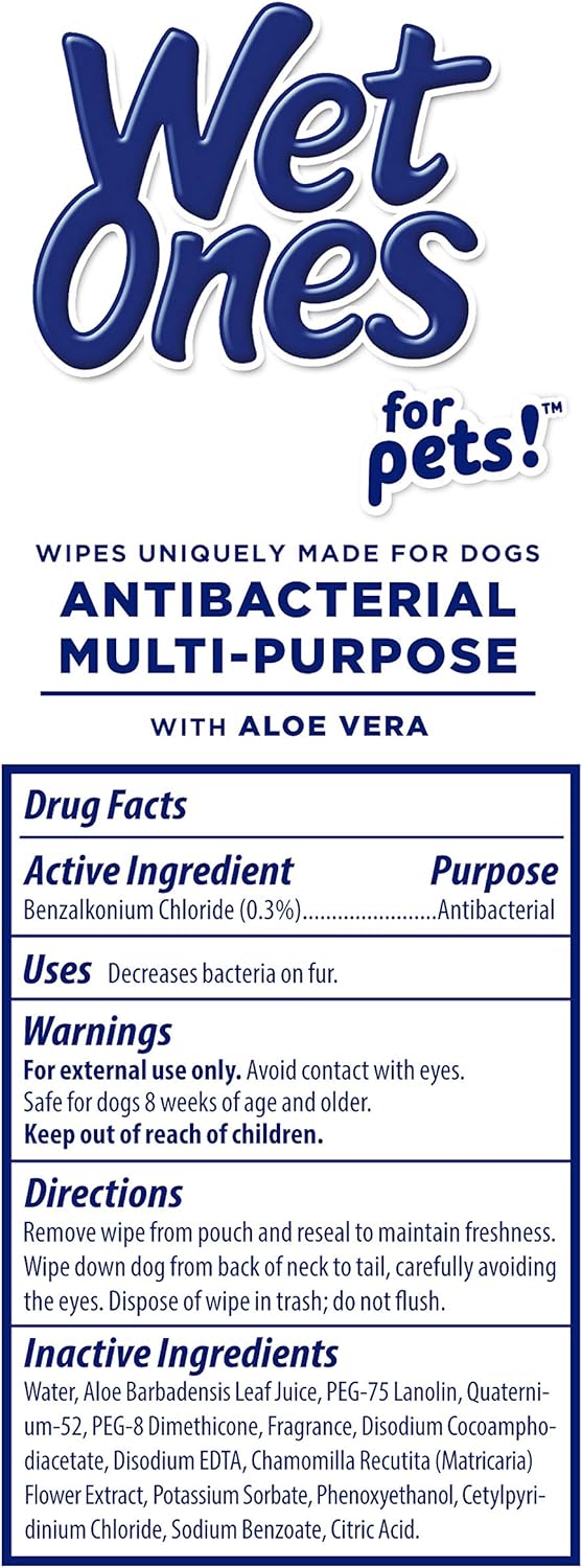 Wet Ones, Dog Wipes, Pet Wipes, Tropical Splash, 50 Count