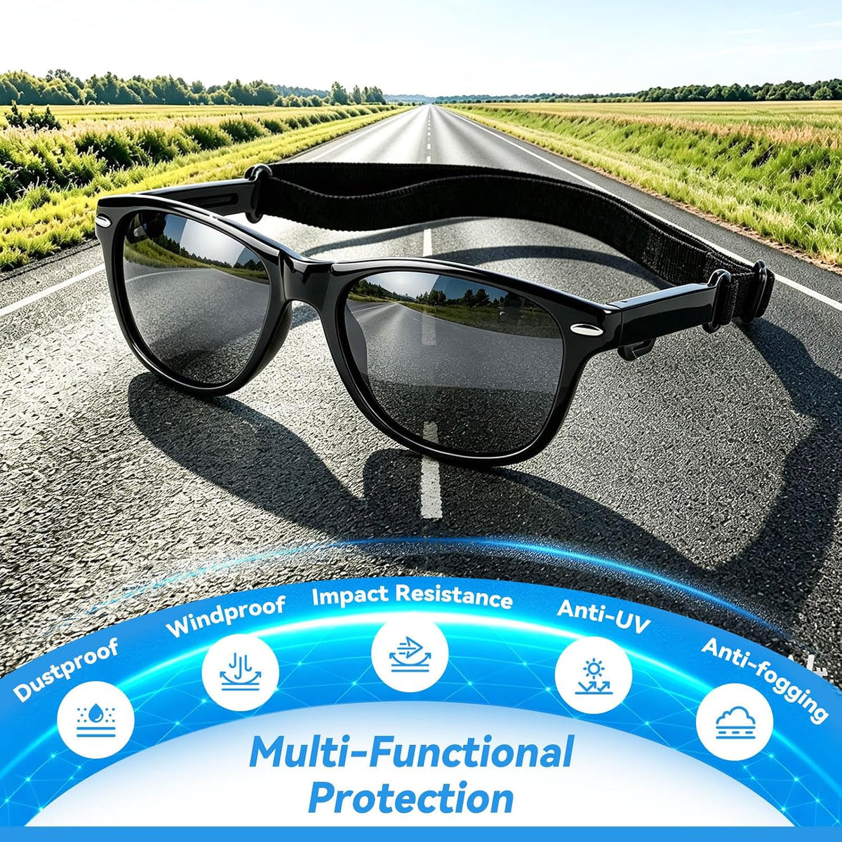 Dog Sunglasses for Medium Dogs, UV Protection Medium Dog Glasses Outdoors Riding Driving, Pet Aviator Sun Glasses Photos