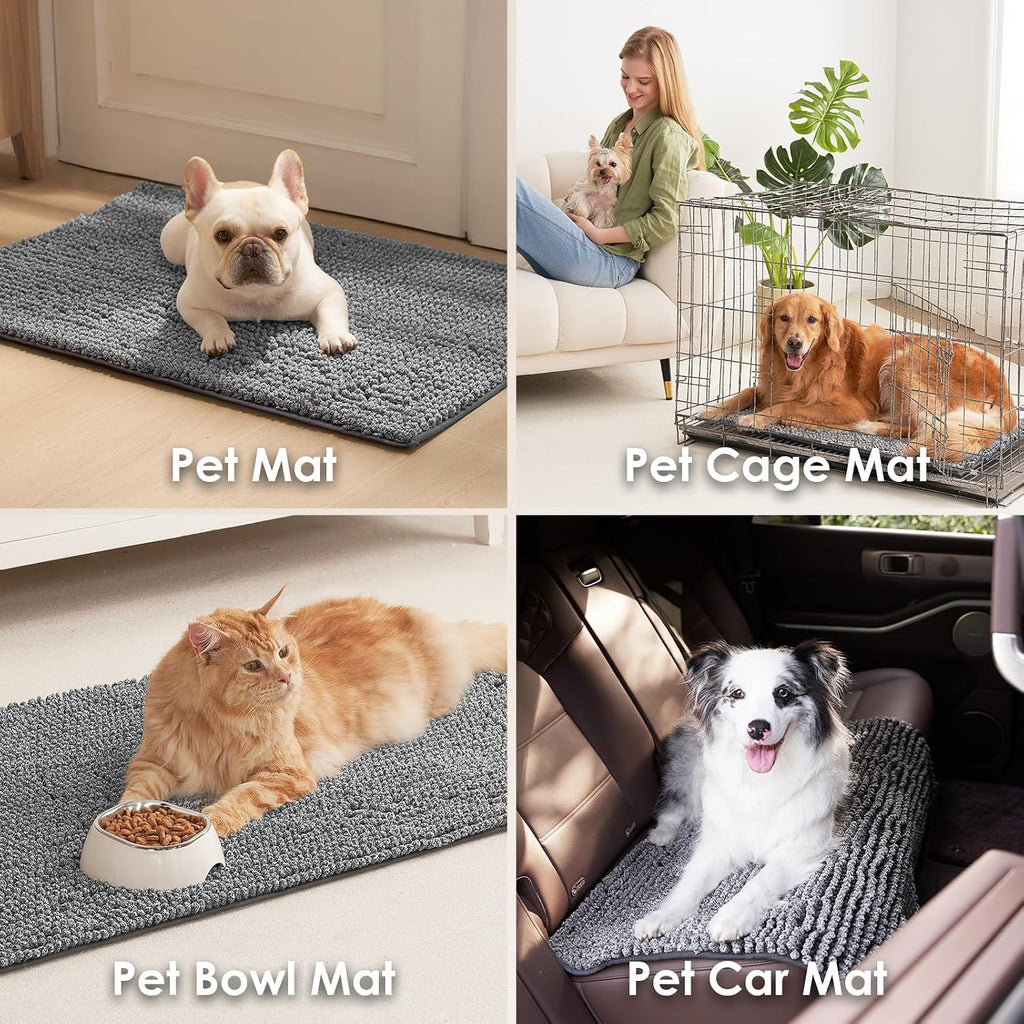 EHEYCIGA Super Absorbent Dog Door Mat for Muddy Paws 30x20 in. Entryway Rug