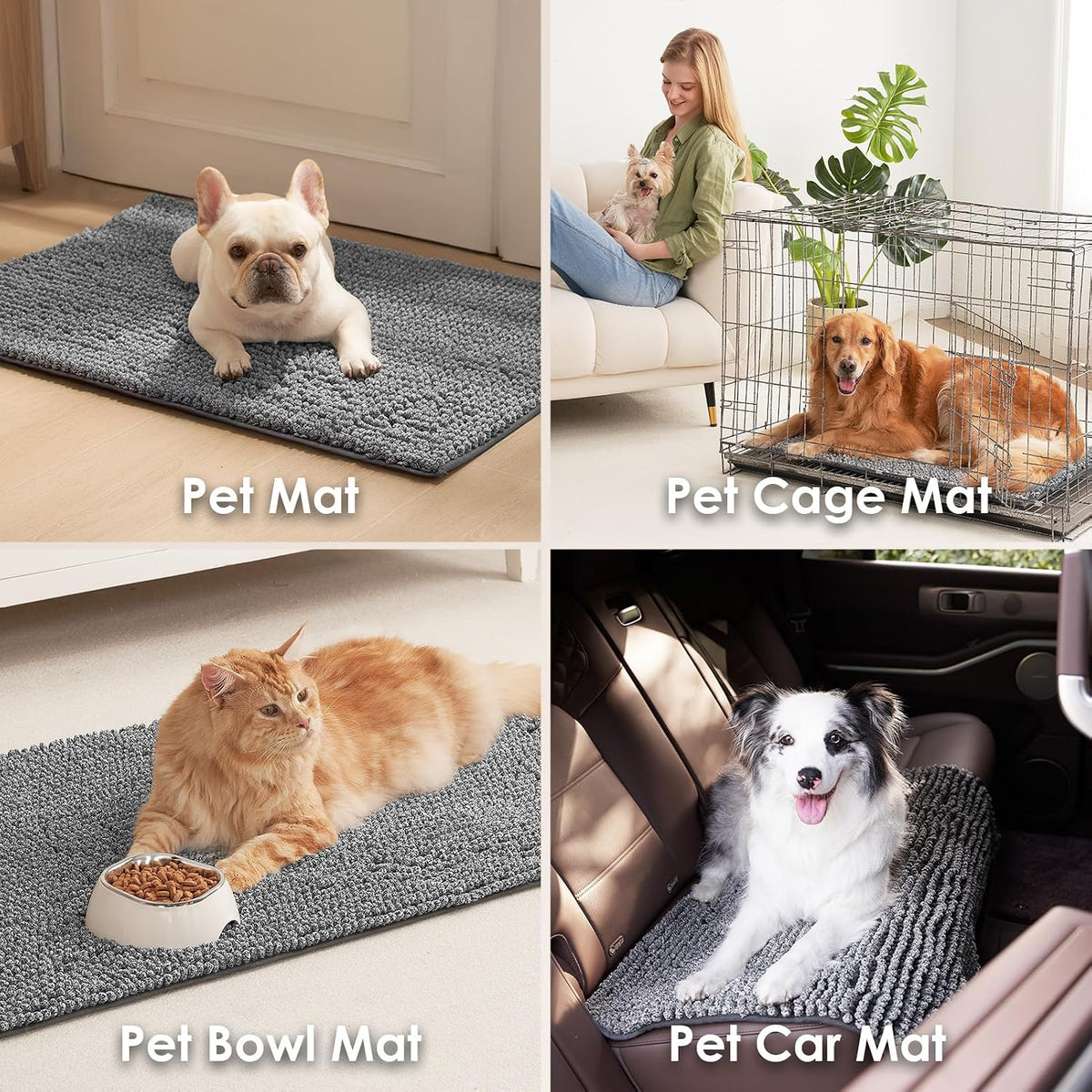 EHEYCIGA Super Absorbent Dog Door Mat for Muddy Paws 30x20 in. Entryway Rug